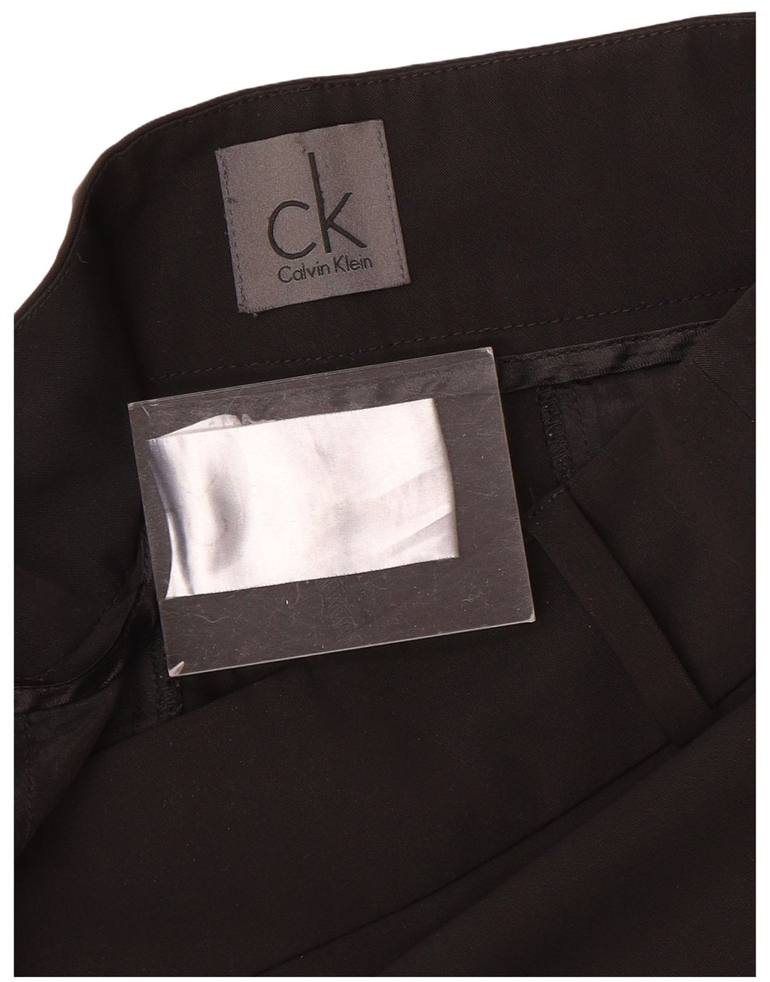 Calvin Klein Womens Slim Casual Trousers W32 L32 Black Polyester