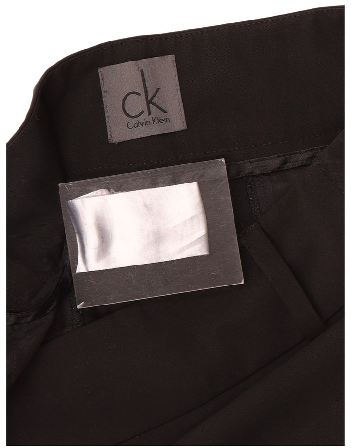 Calvin Klein Womens Slim Casual Trousers W32 L32 Black Polyester