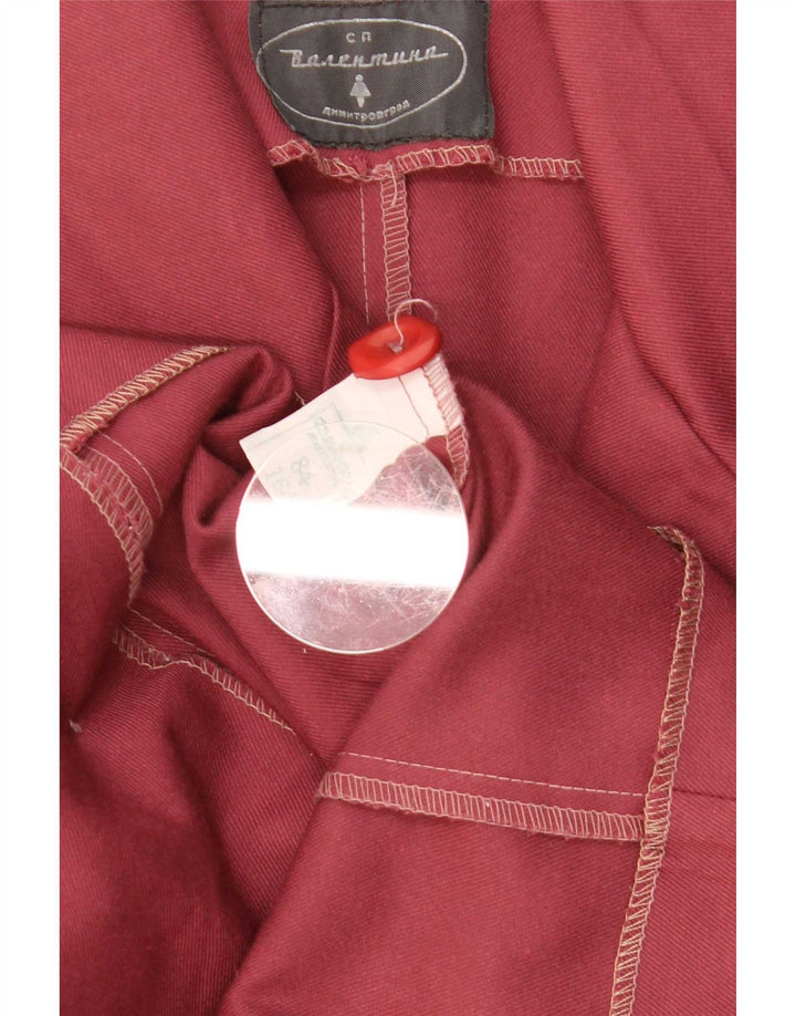 Vintage Womens Double Breasted Blazer Jacket UK 10 Small Red