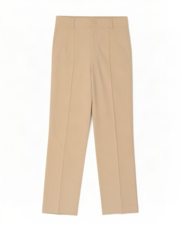 Zara Womens Straight Casual Trousers Medium W32 L33 Off White Polyester