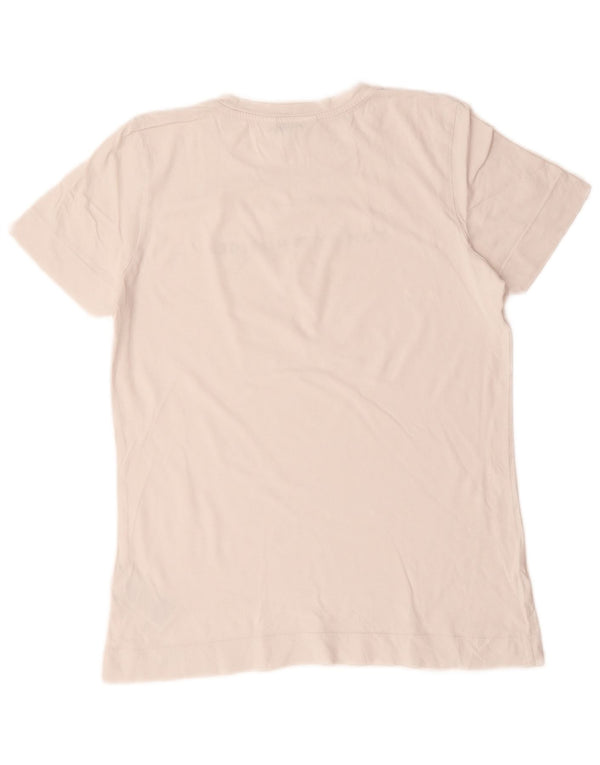 Tommy Hilfiger Womens Graphic T-Shirt Top UK 14 Medium White Cotton