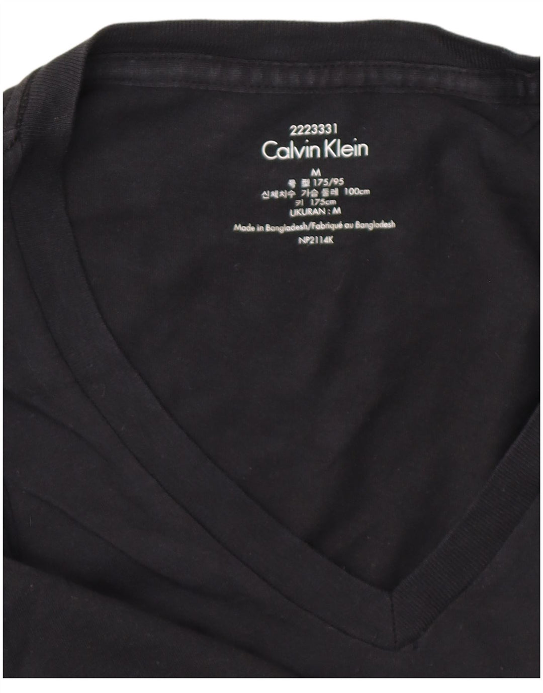 CALVIN KLEIN Mens T-Shirt Top Medium Black