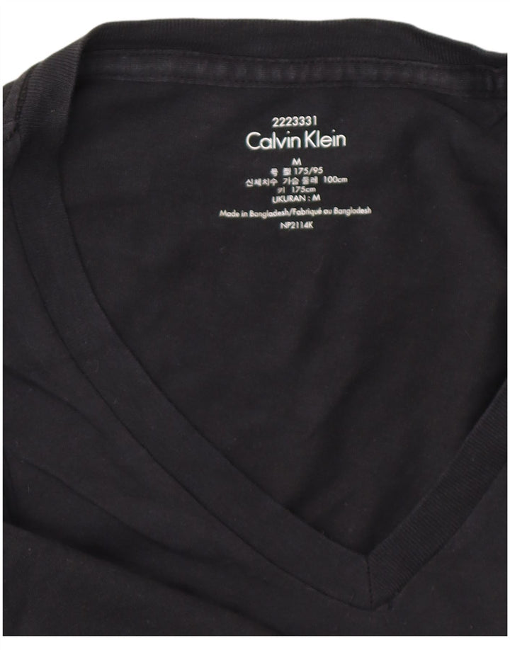 CALVIN KLEIN Mens T-Shirt Top Medium Black
