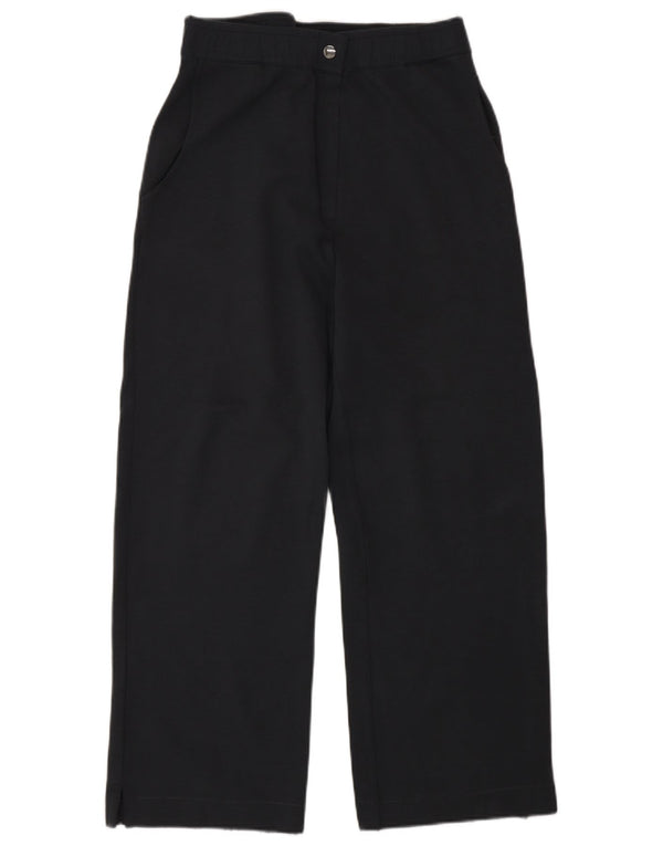 Massimo Dutti Womens High Waist Wide Leg Trousers Medium W28 L28 Navy Blue