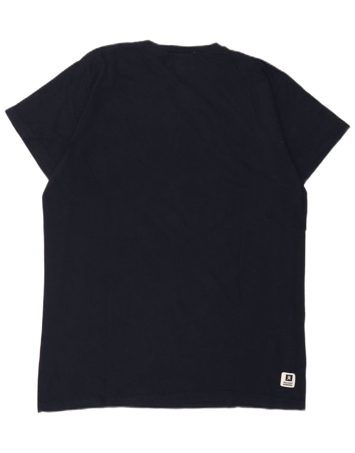Pickwick Mens Graphic T-Shirt Top Large Navy Blue