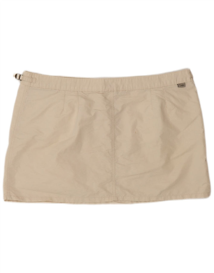 Wrangler Womens Mini Skirt W38 XL Beige Cotton