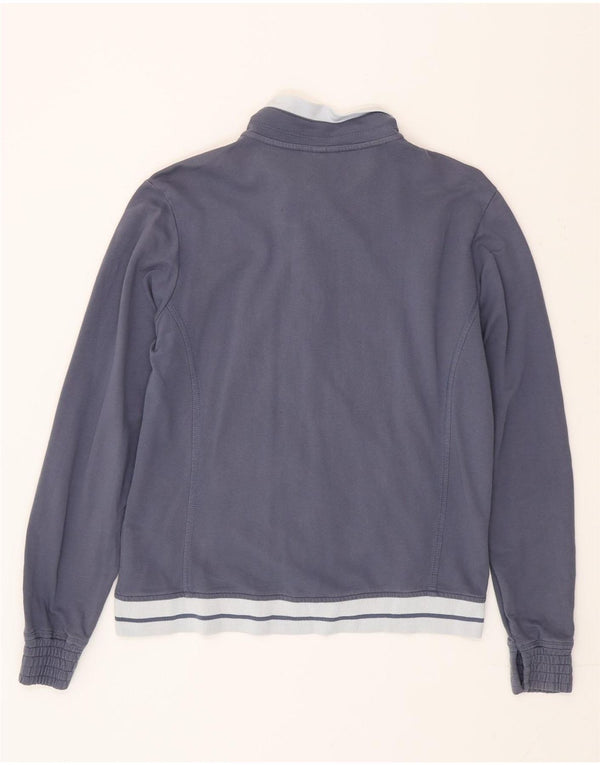 Champion Womens Tracksuit Top Jacket UK 14 Medium Navy Blue Colourblock