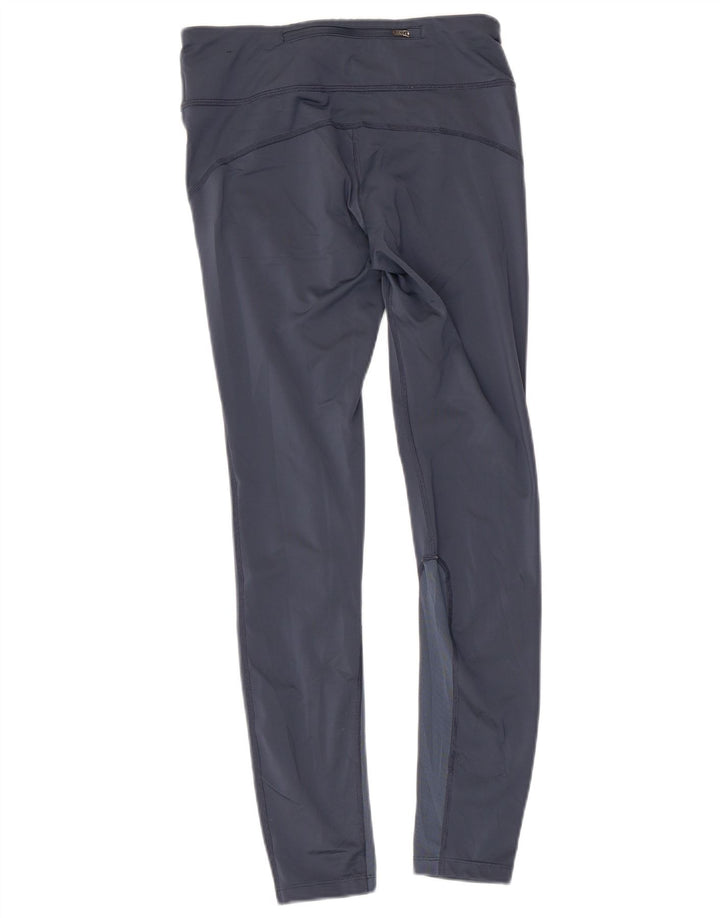 NIKE Womens Dri Fit Leggings UK 10 Small  Navy Blue Polyester