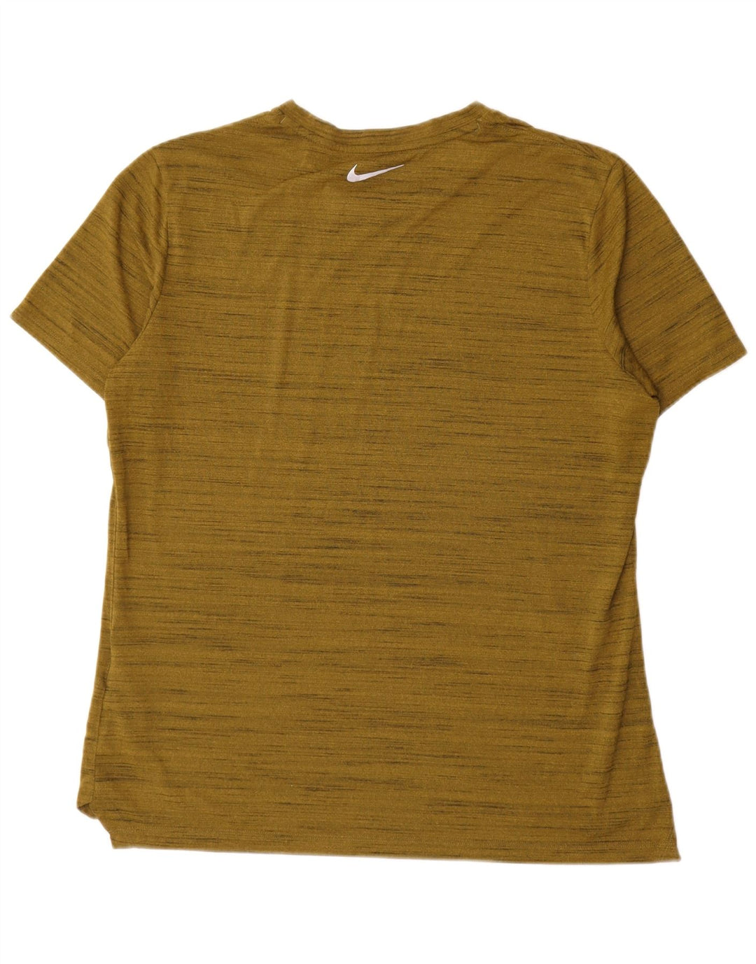 NIKE Mens Dri Fit T-Shirt Top Large Khaki Flecked Polyester