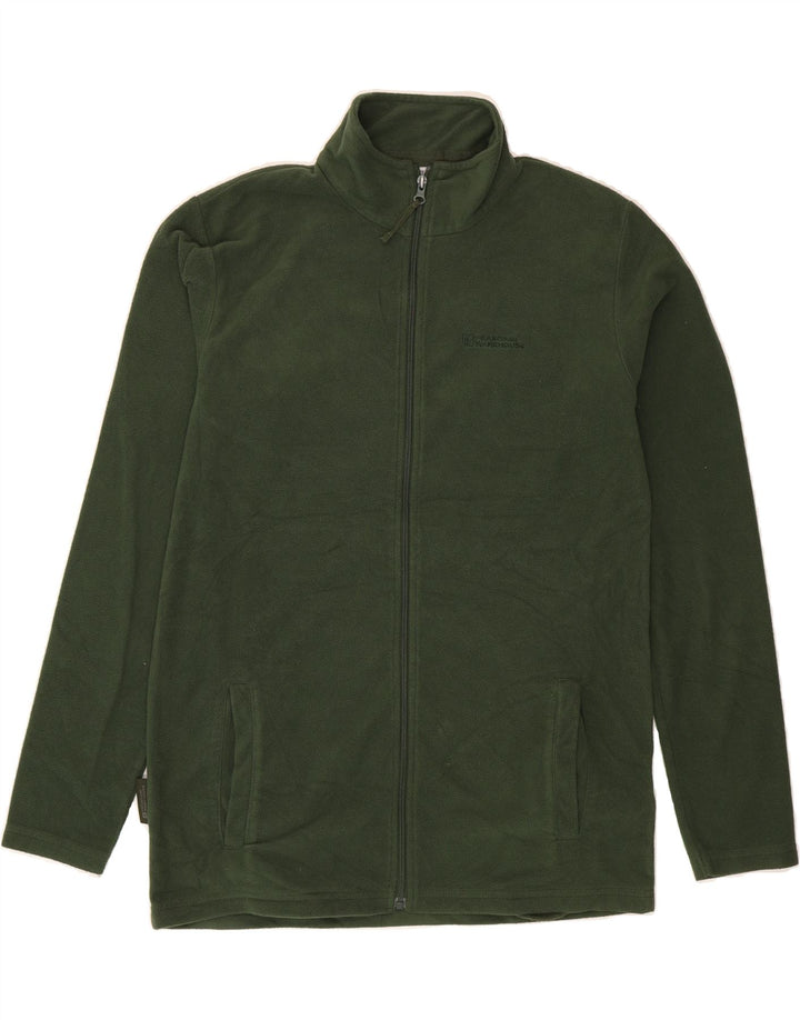 MOUNTAIN WAREHOUSE Mens Fleece Jacket UK 36 Small Green Polyester Vintage Mountain Warehouse and Second-Hand Mountain Warehouse from Messina Hembry 