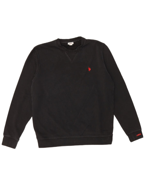 U.S. Polo Assn. Mens Sweatshirt Jumper 2XL Black