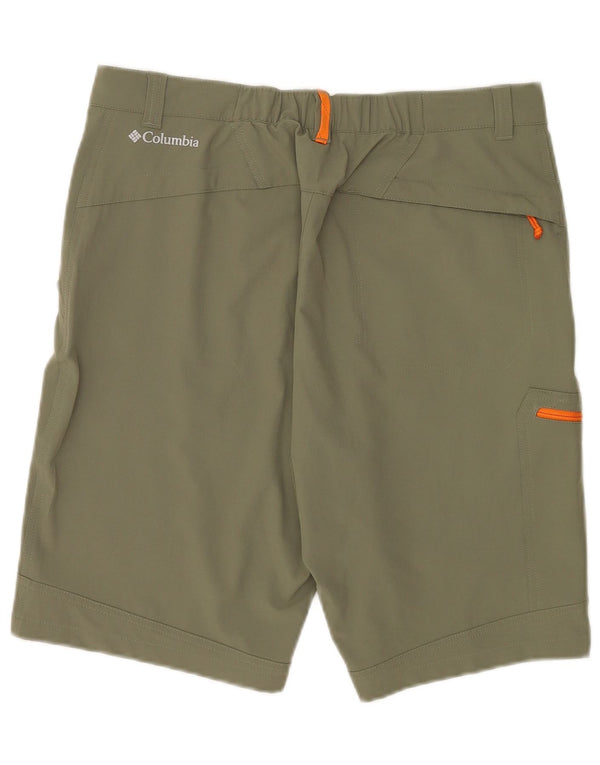 Columbia Mens Omni-Shield Cargo Shorts W34 Large Khaki Polyester