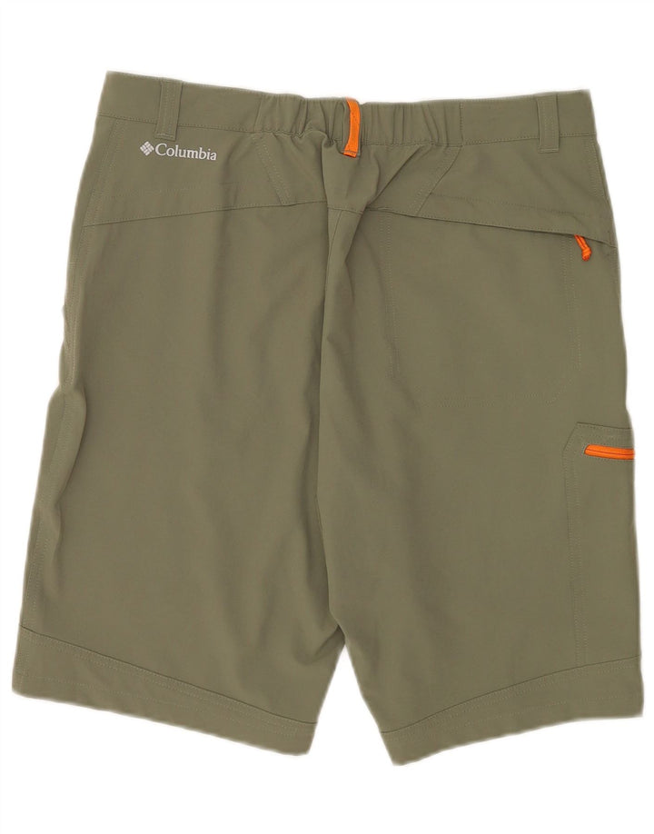 Columbia Mens Omni-Shield Cargo Shorts W34 Large Khaki Polyester