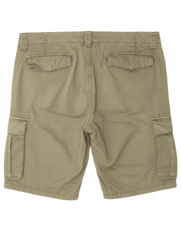 Champion Mens Cargo Shorts IT 54 2XL W38 Khaki Cotton