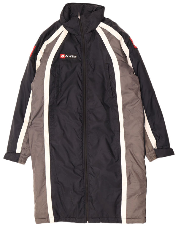 Lotto Mens Overcoat UK 36 Small Black Colourblock Nylon Sports