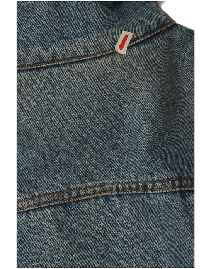 Carrera Mens Sherpa Denim Jacket UK 38 Medium Blue Polyester