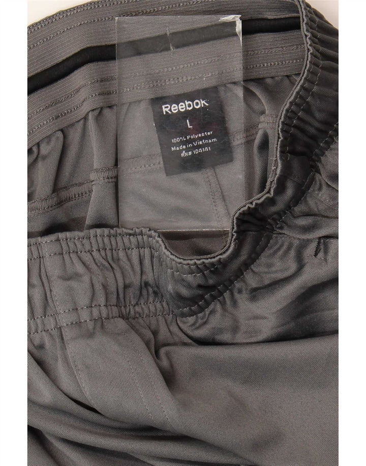 Reebok Womens Tracksuit Trousers UK 14 Large Grey Polyester