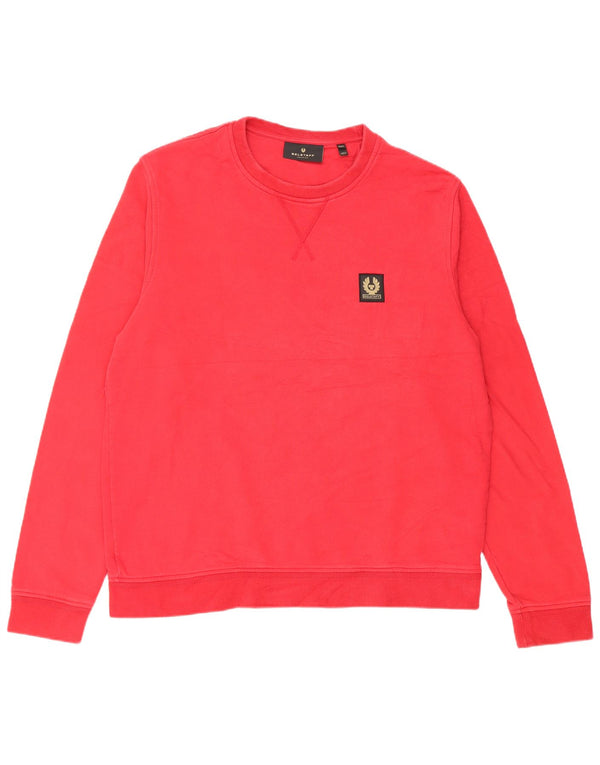 Belstaff Mens Sweatshirt Jumper 2XL Red Cotton