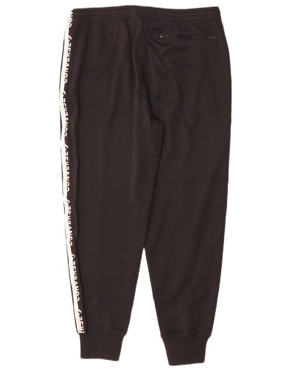 CONVERSE Mens Graphic Tracksuit Trousers Joggers Large  Black Colourblock