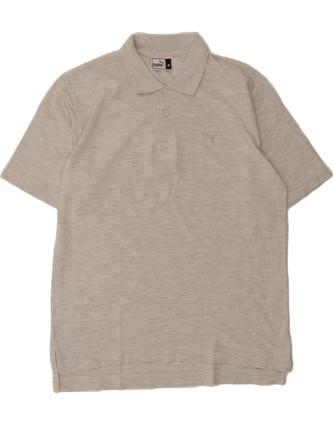 PUMA Mens Polo Shirt Medium Beige Flecked Cotton Vintage Puma and Second-Hand Puma from Messina Hembry 