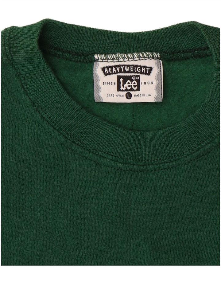 LEE Boys Sweatshirt Jumper 11-12 Years Large  Green Cotton