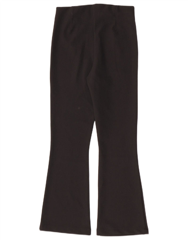 Zara Womens Flare Leggings UK 12 Medium Black Polyester