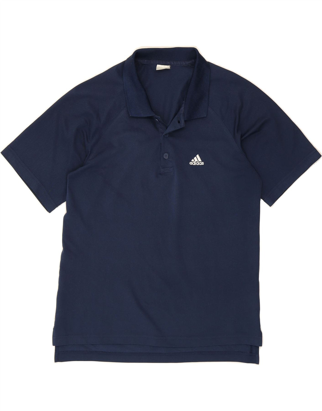 ADIDAS Mens Polo Shirt Medium Navy Blue Polyester Vintage Adidas and Second-Hand Adidas from Messina Hembry 