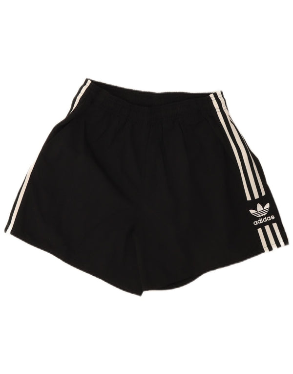 ADIDAS Womens Sport Shorts UK 14 Medium Black Nylon