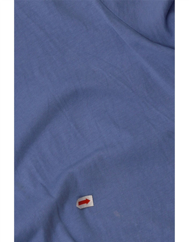 Zara Womens Bubble Dress UK 16 Large Blue Cotton