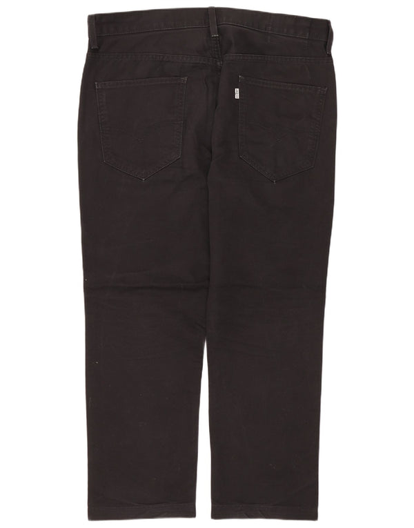 Levi's Mens Straight Chino Trousers W33 L25 Black Cotton