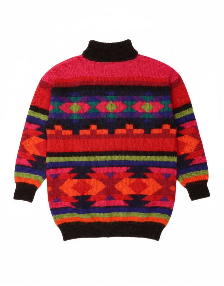 BHS Womens Roll Neck Jumper Sweater UK 10/12 Medium Multicoloured