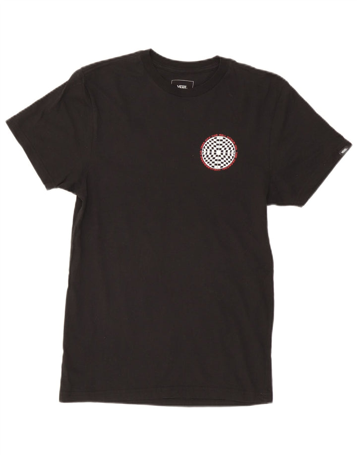 Vans Mens Graphic T-Shirt Top Small Black Cotton