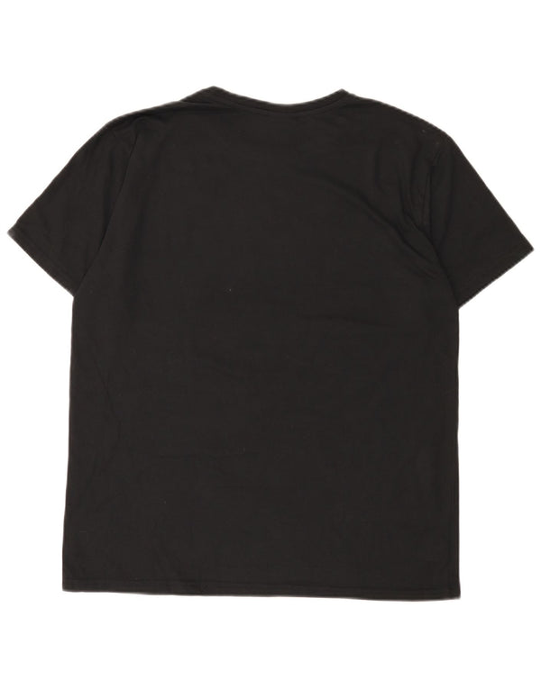 Adidas Mens Graphic T-Shirt Top Medium Black Polyester