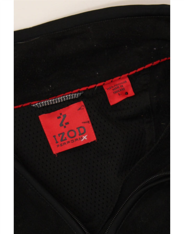 IZOD Mens Fleece Gilet UK 40 Large Black Polyester Vintage Izod and Second-Hand Izod from Messina Hembry 