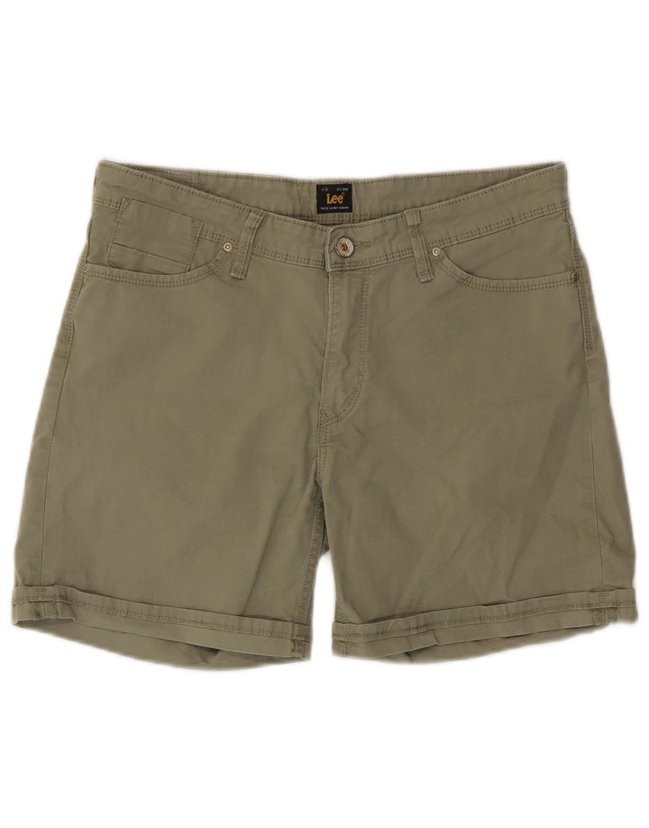 LEE Womens Boyfriend Casual Shorts W29 Medium Khaki Cotton Vintage Lee and Second-Hand Lee from Messina Hembry 