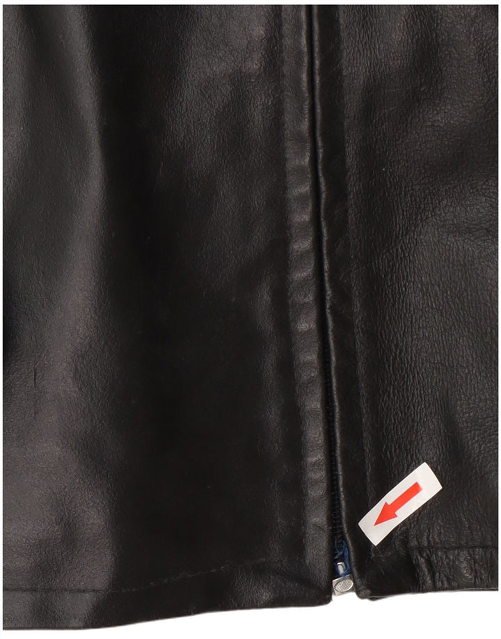 Vintage Mens Leather Jacket UK 40 Large Black