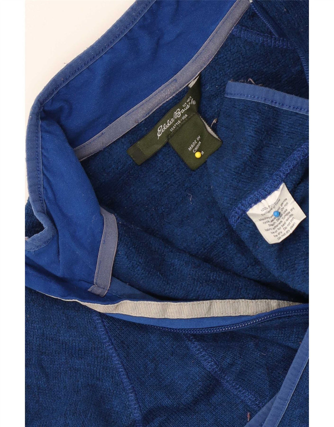 Eddie Bauer Womens Tracksuit Top Jacket UK 14 Medium Blue Polyester