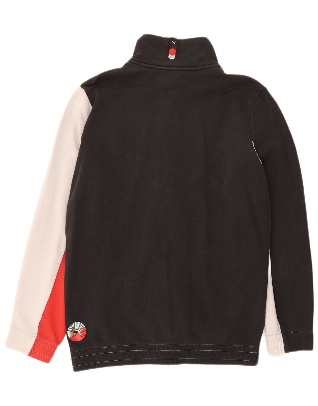 PUMA Mens Tracksuit Top Jacket Small Multicoloured Colourblock Cotton