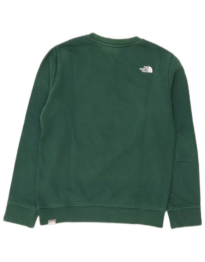 THE NORTH FACE Boys Graphic Sweatshirt Jumper 11-12 Years Large Green