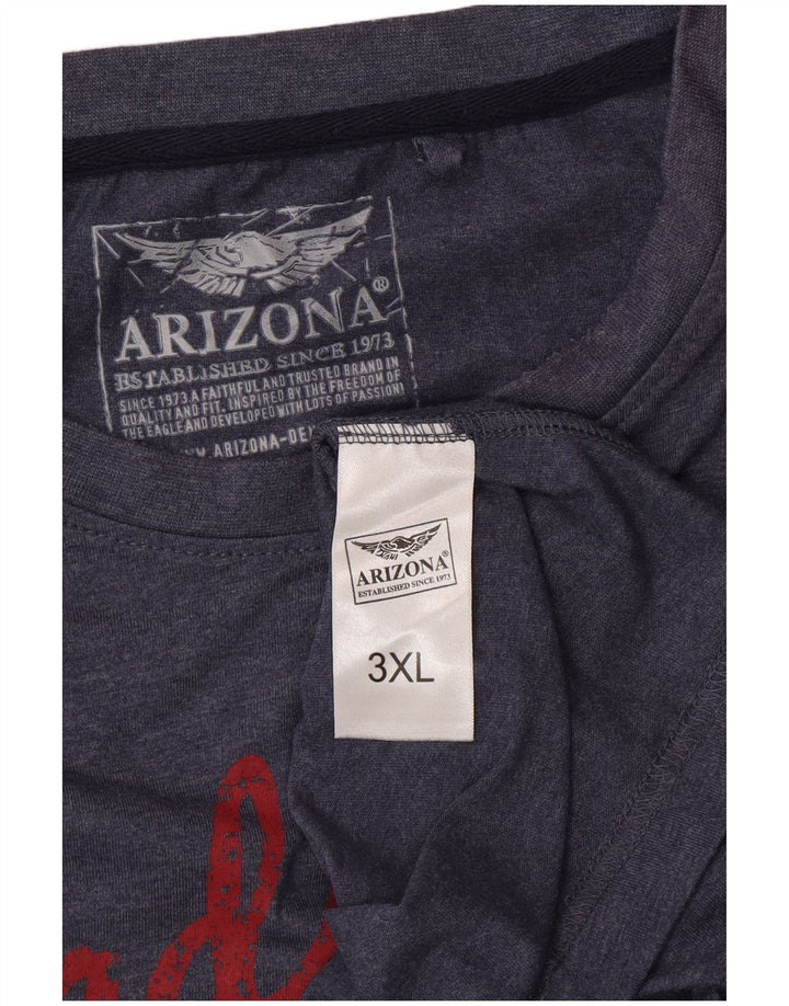 ARIZONA Mens Graphic T-Shirt Top 3XL Navy Blue Cotton
