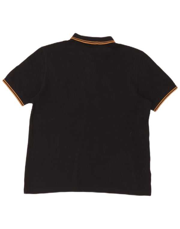 Fred Perry Mens Polo Shirt Large Black Cotton