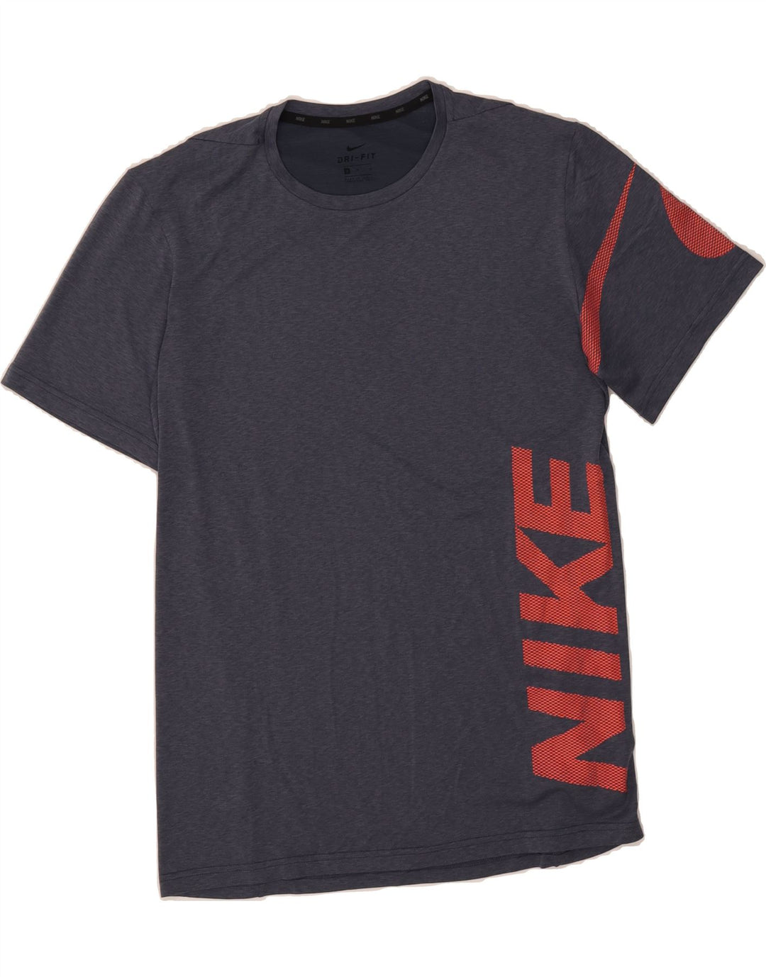 NIKE Mens Dri Fit Graphic T-Shirt Top Medium Navy Blue Polyester Vintage Nike and Second-Hand Nike from Messina Hembry 