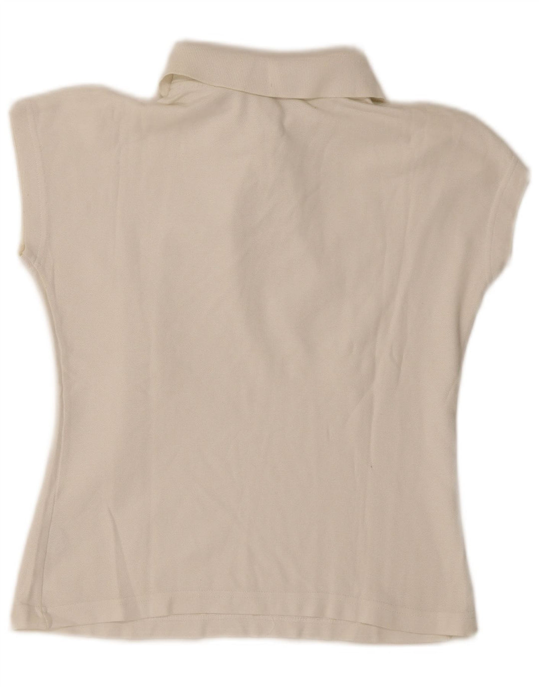 Fila Womens Crop Polo Shirt US 8 Medium White Cotton