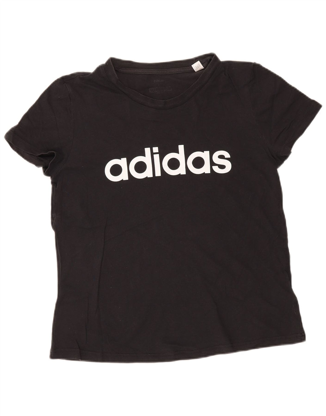 ADIDAS Womens Graphic T-Shirt Top UK 14/16 Large Black