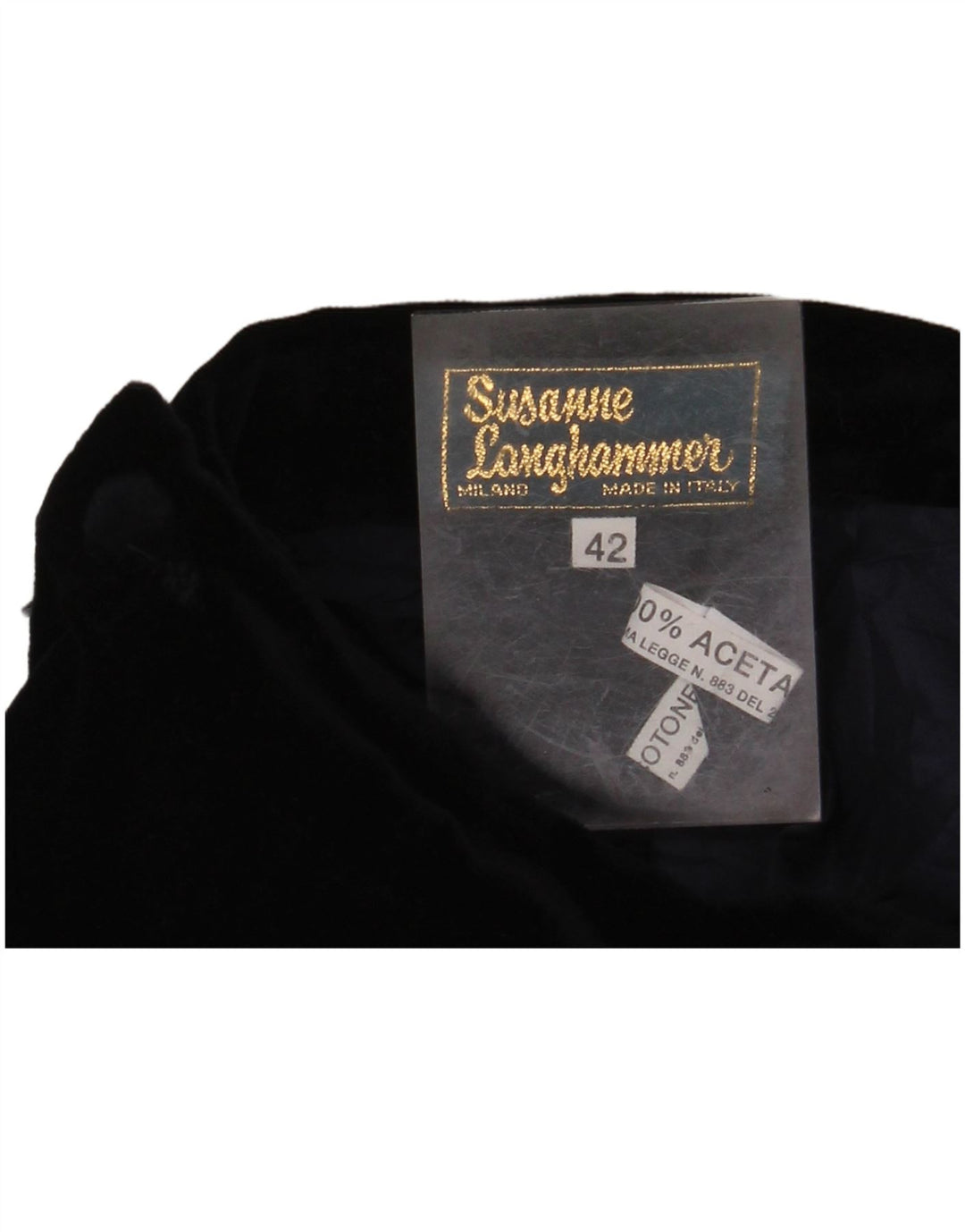 VINTAGE Womens Velvet High Waist Pencil Skirt IT 42 Medium W26  Navy Blue