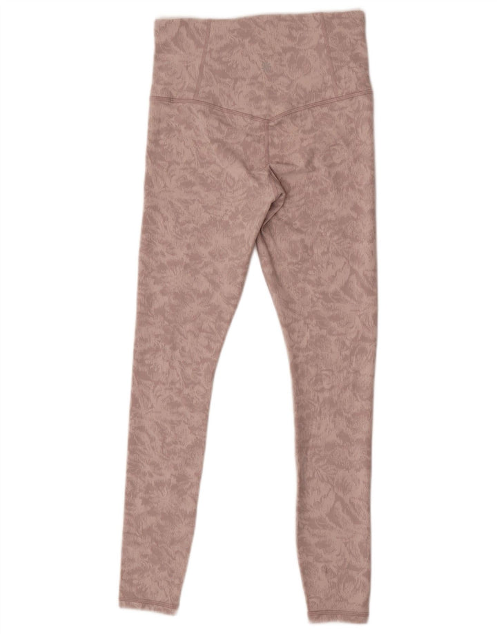 Athleta Womens Abstract Pattern Leggings UK 8 Small  Pink Nylon