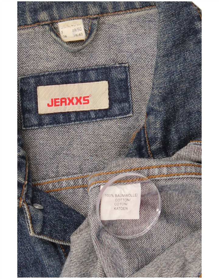 Jeaxxs Mens Denim Jacket UK 38/40 Medium Blue Cotton