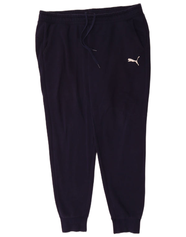 Puma Mens Tracksuit Trousers Joggers 2XL  Navy Blue Cotton
