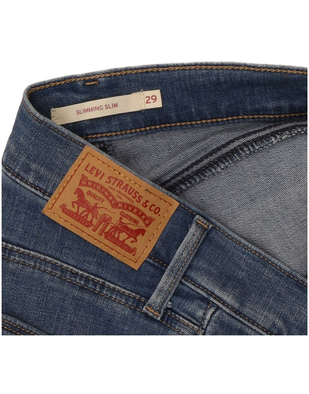 LEVI'S Womens Slimming Slim Jeans W29 L25 Blue