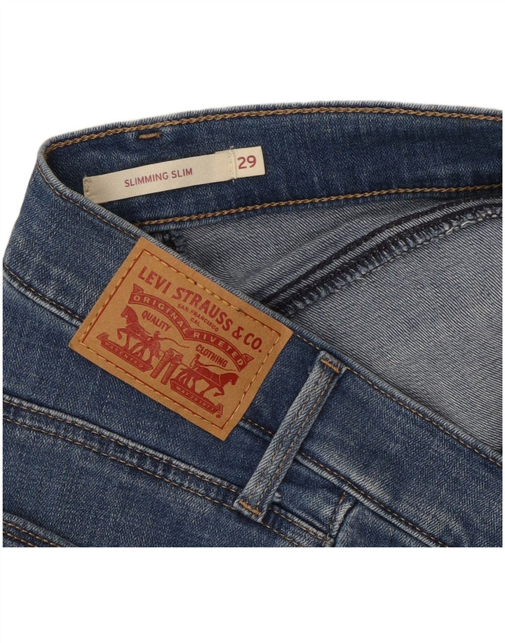 LEVI'S Womens Slimming Slim Jeans W29 L25 Blue